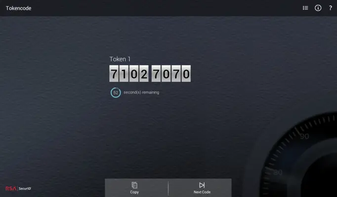 RSA SecurID android App screenshot 1